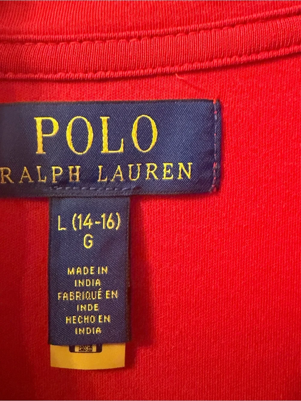Ralph Lauren Red Long Sleeve Quarter-Zip Tee